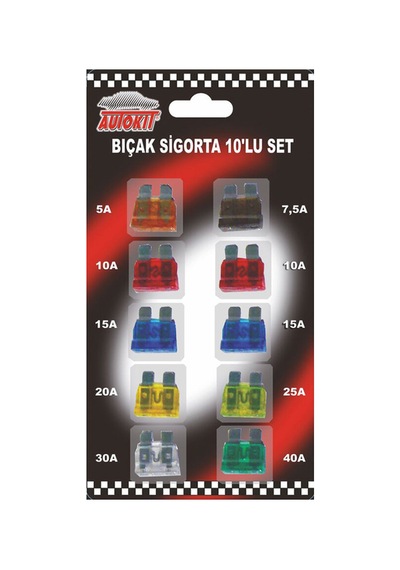 4 Adet Oto Bıçak Sigorta 10'lu Set