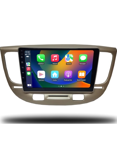 Aln Kia Rio 2004-2007 4gb Ram 64gb Hafıza 8 Çekirdek Carplay Android Multimedya 9"