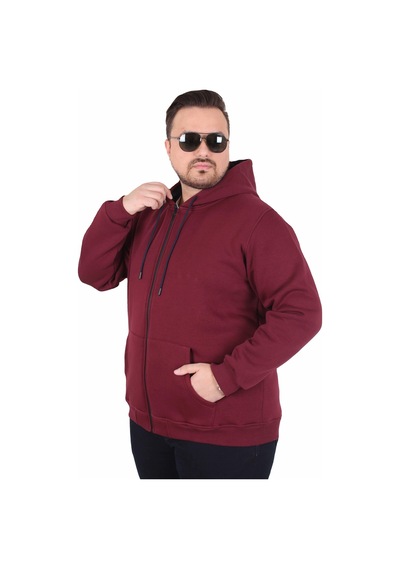 Starbattal Büyük Beden Unisex Kapüşonlu 3ip Sweat 11701 Murdum Murdum