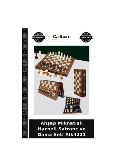 Özel Üretim Strateji Zeka Hobi Oyun Ahşap Mıknatıslı Hazneli Satranç Ve Dama Seti Alk4221