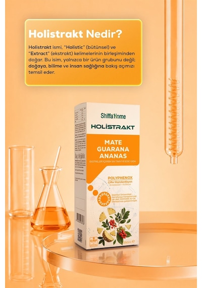 Holistrakt - Guarana, Mate, Yeşil Çay, Ananas İçeren Sıvı Ekstrat 250 Ml