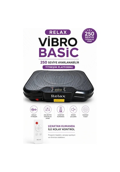Basic Vibration Plate - Titreşimli Egzersiz Ve Spor Cihazı Siyah