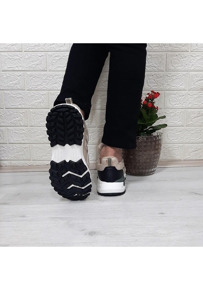 M.p. 1642 Bej Renk Memoryfoam Kaydırmaz Rahat Spor Ayakkabı Bej