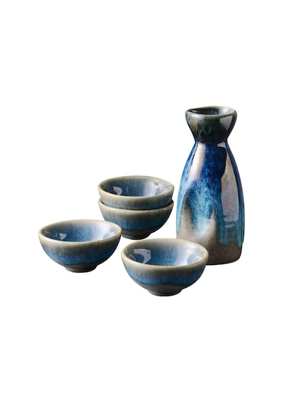 Uziqueif Japon Sake Seti, 5 Parça El Boyaması Seramik Sake Servis Seti, 4 X 30 Ml Bardak + 1 X 130 Ml Tencere Servis Setleri Lacivert Uziqueif Japon Sake Seti, 5 Parça El Boyaması Seramik Sake Servis Seti, 4 X 30 Ml Bardak + 1 X 130 Ml Tencere Servis Setleri Lacivert
