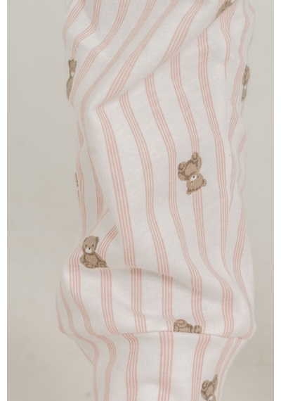 Rolypoly Kız Çocuk Sweet Bear Pembe Uzun Kol Pijama Takım Rp3911-c-v1 Rp3911-c-v1