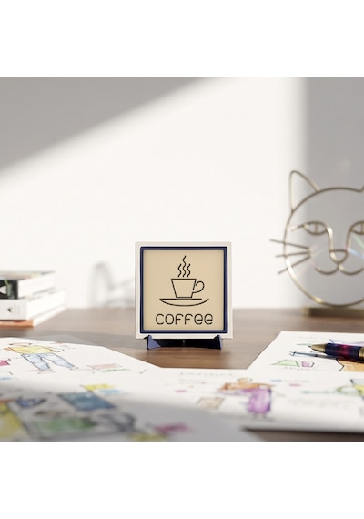 Coffee Figürlü Şık Dekoratif Obje, Kahve Severler İçin Özel Bir Seçim 10x10 Cm
