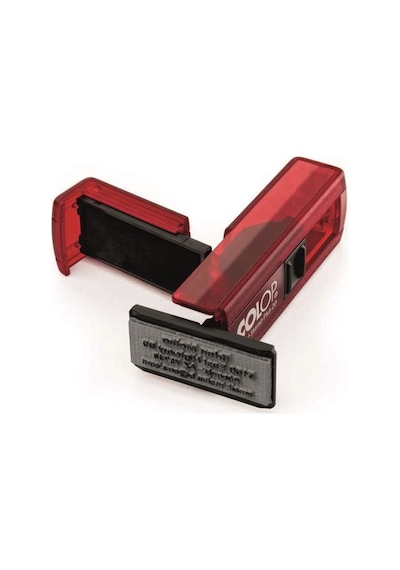 Colop Cep20 Kaşe Kırmızı Kasa Siyah Keçe - 14 x 38 MM