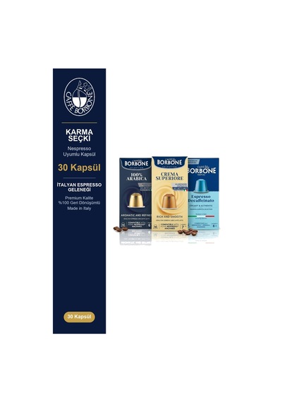 Caffe Borbone Arabica Superiore Decaf 30'lu Kapsül Kahve - Nespresso Uyumlu, Keşif Avantaj Paketi