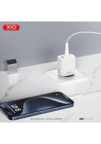 Xo Ce29 20w Pd & Qc 4.0 Hızlı Şarj Cihazı - Çift Çıkışlı Usb-c Ve Usb-a Duvar Şarj Adaptörü