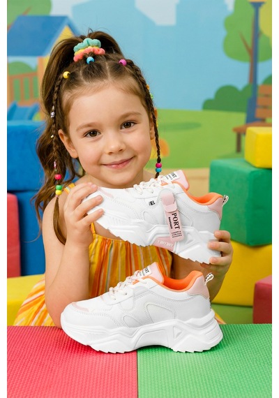 Dark Seer Kids Ds K 2051 Sneaker 2025 Kız Çocuk Beyaz-pudra
