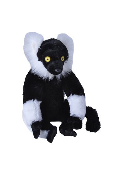 Wild Republic Siyah Beyaz Yakalı Lemur 30 Cm 12230 Çok Renkli