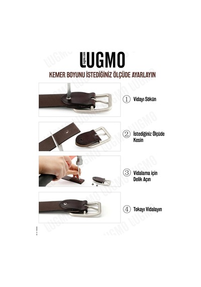 Lugmo Hakiki Deri Erkek Kemer 4 Cm Kumaş Ve Kot Siyah Siyah