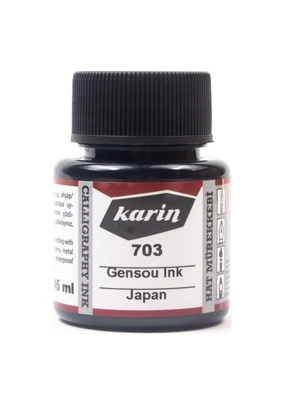 Karin Hat Mürekkebi 45ml Gensou Japon 703 Siyah