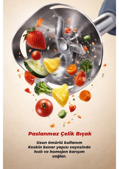 Pirantech YH-83 1700 W Çubuk El Blenderi Kolay Temizlenebilir Turbo Fonksiyonlu