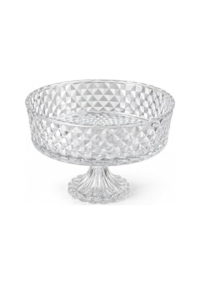 Deconox Tırtıl Desenli Ayaklı Şeffaf Cam Kurabiyelik 19 X 11,5 Cm, Meyve, Tatlı, Çerez Ve Kanape Sunum Kasesi, Tekli