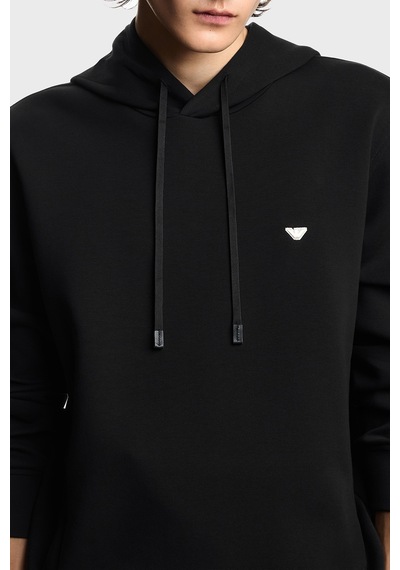 Emporio Armani Logolu Pamuk Karışımlı Kapüşonlu Sweat Erkek Sweat Em004531 Af10013 Uc001 Siyah