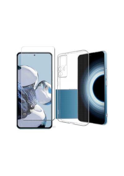 Xiaomi Mi 12t Uyumlu Kılıf Esnek Silikon Telefon Kılıfı Ve Temperli Cam Ekran Koruyucu