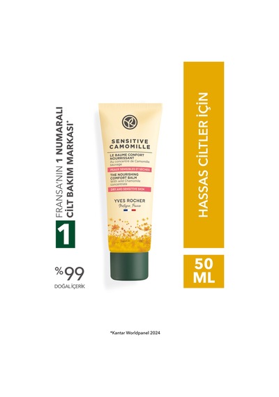 Yves Rocher Hassas Ciltler, Organik Papatya Yatıştırıcı Bakım - Yoğun Dokulu Krem -sensitive Camomille-50ml