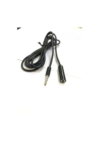 DESTE ELEKTRONİK 4 BOĞUM 3.5MM KULAKLIK UZATMA KABLOSU 1.5M SİYAH