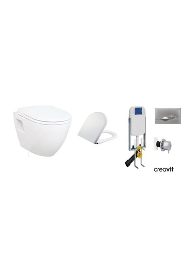 Creavit Gr5001 + Gp1002 Gömme Rezervuar - Tp325 Asma Klozet 5Li S