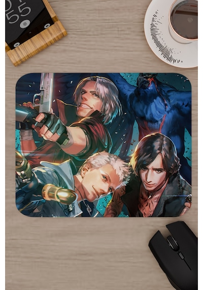 Devil May Cry Kaymaz Dikişli Kauçuk Oyuncu Mousepad V3 - 22x18 Gaming Mouse Pad Fare Altlığı