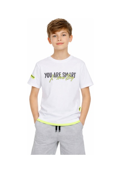 Irem Erkek Çocuk You Are Smart Yazı Desenli Çift Taraf Yazı Resim Baskılı Beyaz Renk Tişört Irem Erkek Çocuk You Are Smart Yazı Desenli Çift Taraf Yazı Resim Baskılı Beyaz Renk Tişört