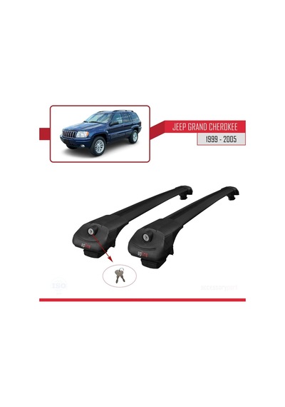Jeep Grand Cherokee 1999-2005 Arası İle Uyumlu Ace-1 Ara Atkı Tavan Barı Siyah