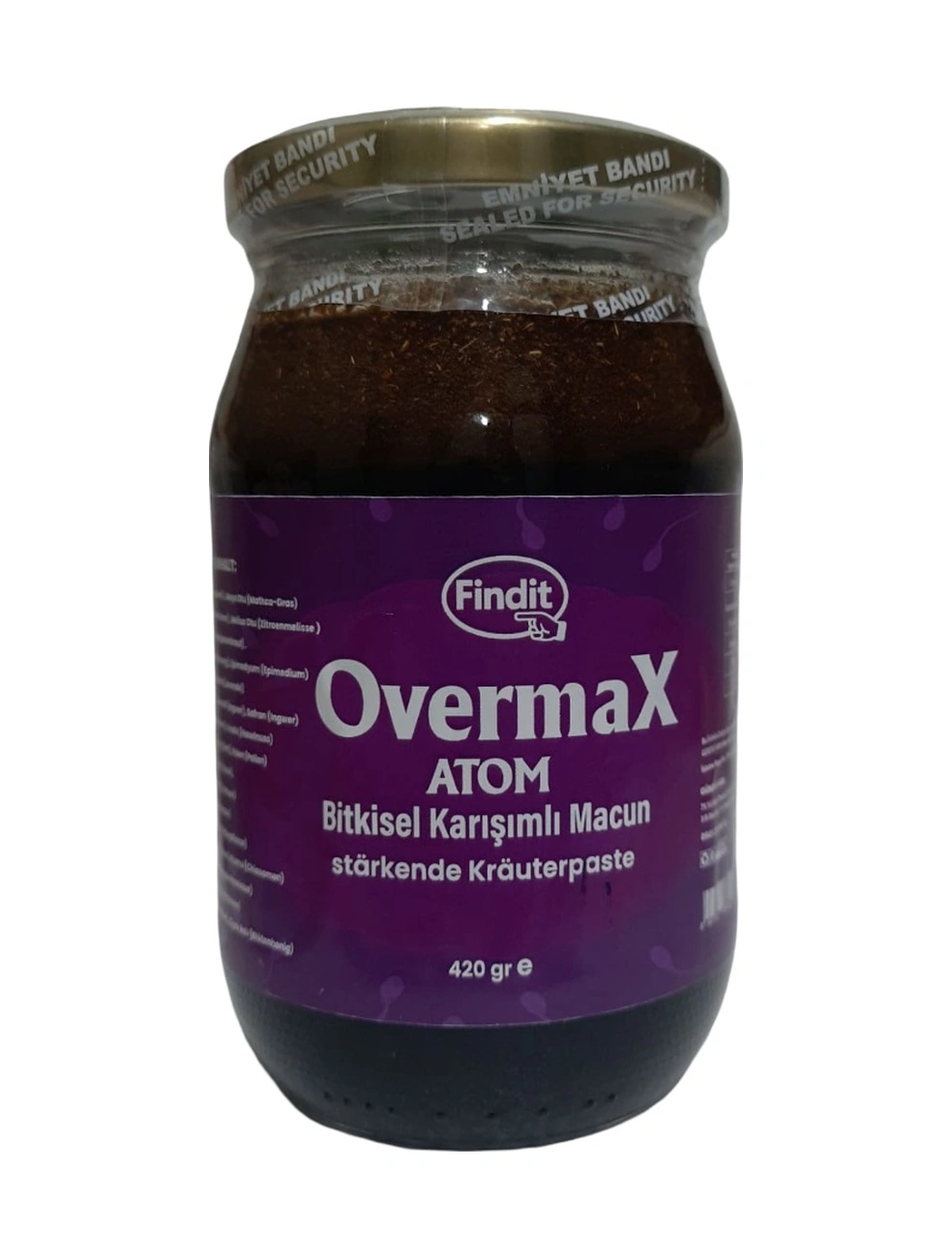 Findit Overmax Bitkisel Karışımlı Atom Macun 420 G