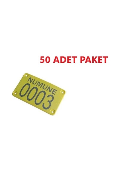 Arı Kovanı Ve Ağaç Numara Plastik Etiket 10x5 Cm - 50 Adet