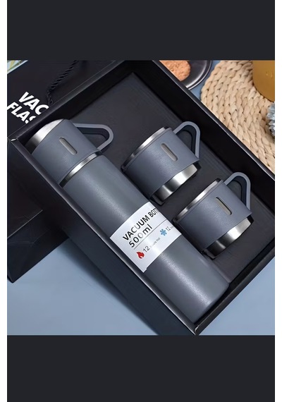 Paslanmaz Çelik Termos Seti 500 Ml 16.9 Oz Kapaklı İzoleli Kupa, Sıcak & Soğuk İçecekler İçin, O Diğer