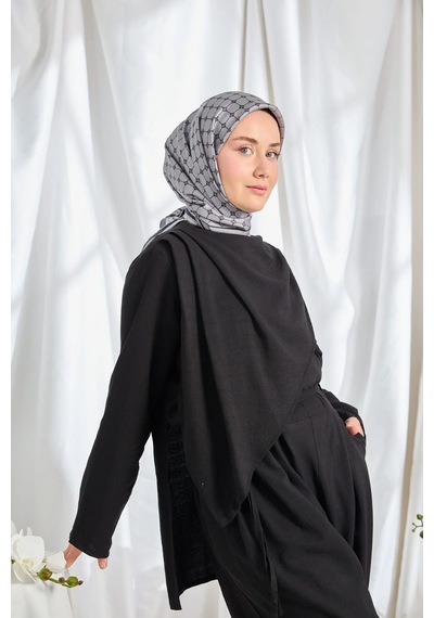 Silk Home %100 Twill İpek Eşarp S539 Gri