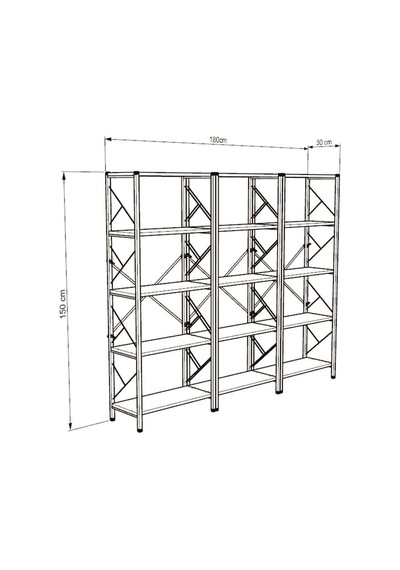 Morpanya Arstar Metal Mutfak Rafı Malzeme Dolabı 5 Raflı Mikrodalga Fırın Rafı Çok Amaçlı Dolap Raf 150 Cm Ceviz