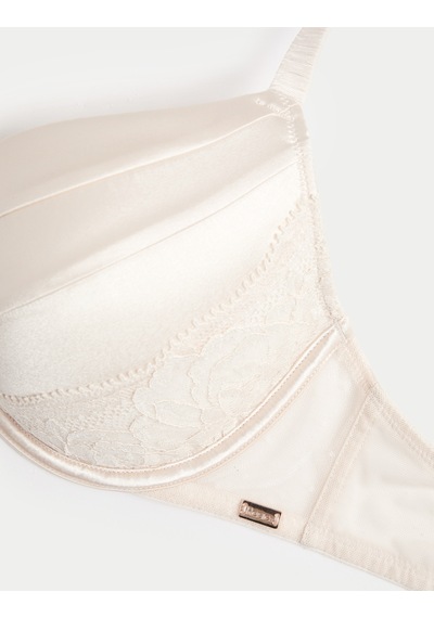 Marks & Spencer Dantel Detaylı İpek Full Cup Sütyen T81006470F Krem