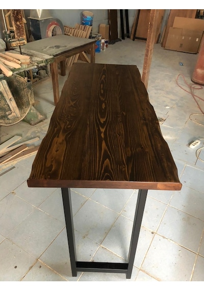 Bintaşmobilya Kütük Ağaç Bar Masa-140X60.Cm