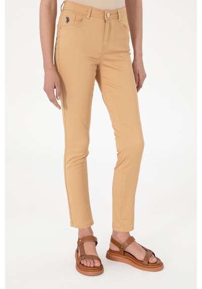 U.S. Polo Assn. Kadın Kanvas Pantolon Camel