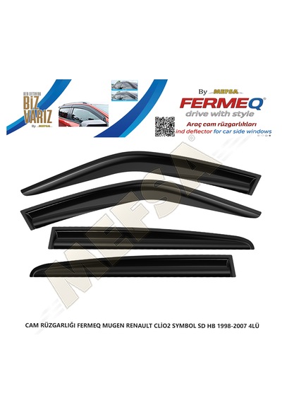 Cam Rüzgarlığı Fermeq Mugen Renault Clio 2 1998-2007 4lü