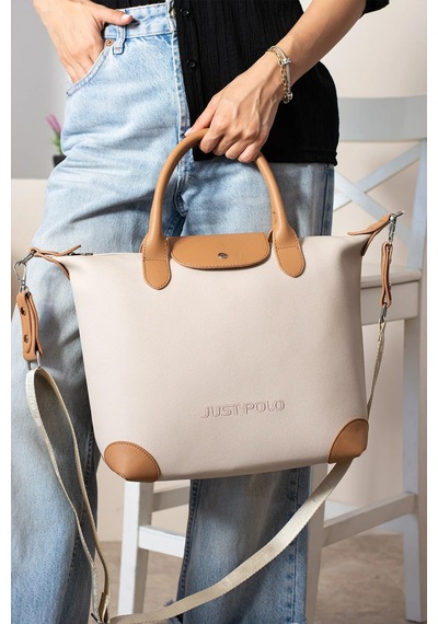 Just Polo Kadın Yeni Sezon Nakışlı Büyük Boy El Ve Omuz Çantası 236035mh Taş