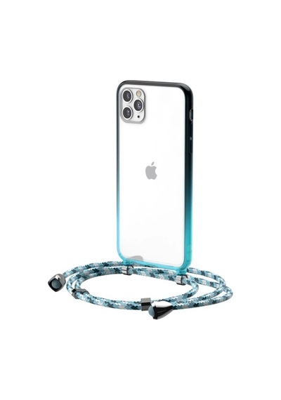 Baseus Element Crossbody Protective Apple iPhone Uyumlu 11 Pro Max 6.5 Askılı Koruyucu Silikon Kılıf- 5775 Mavi