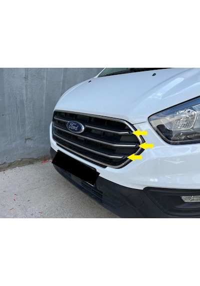 Ford Custom Krom Ön Panjur+Çerçeve 8 parça 2018 ve üzeri P.Çelik