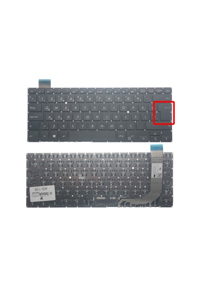 Asus Uyumlu X407Ma-Bv016T. X407Ub-Bv234 Klavye Siyah Tr Siyah - Büyük Enter