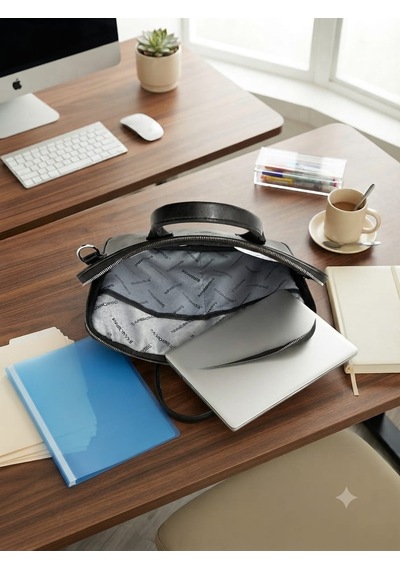 Sanmorris 1446 - Unisex 1darbe Korumalı Laptop Ve Evrak Çantası Siyah