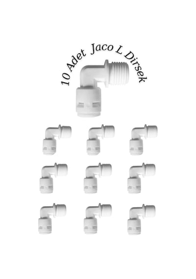 10 Adet Su Arıtma Filtre Bağlantı L Dirsek 1/4 - 6 Mm 509103865