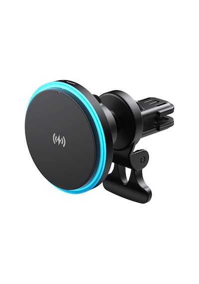 Mag Wireless 15W Kablosuz Hızlı Şarj Magsafe Uyumlu Mıknatıslı Araç Içi Telefon Tutucu Ve Şarjı