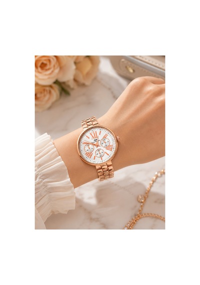 Romen Rakam Detaylı Kadın Kol Saati Rosegold - 914253710 Diğer