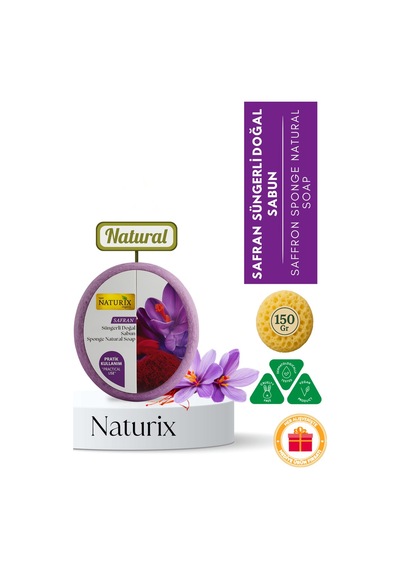 Naturix Doğal Saffron Soap Peeling Etkili Safran Süngerli Sabun 150 G