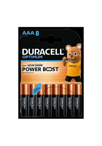 Duracell Optimum Powerboost Aaa İnce Kalem Pil 8'li - 6 Adet Tarı Beyaz