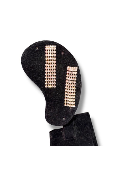 Kırmızı Sanat Evi Full Taşlı Altı Sıra Parlak Choker Kolye ve Küpe Seti Gümüş