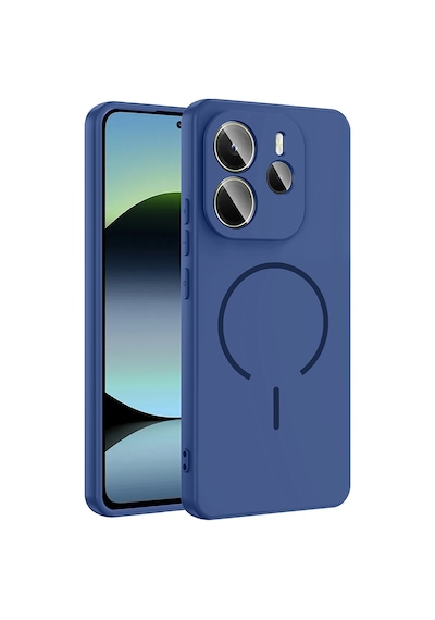 Xiaomi Redmi Note 14 4g Kılıf Magsafe Destekli Kamera Korumalı Yumuşak Silikon Pazarplus Lacivert