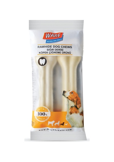 Warf Sığır Derisi Beyaz Köpek Ödül Kemiği 12.5 CM 2'li 100 G