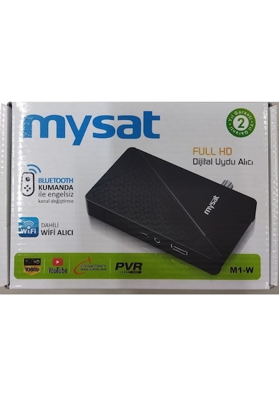 Mysat M1-W Wifili Bluetooth Kumandalı Çanaklı Çanaksız Uydu Cihazı